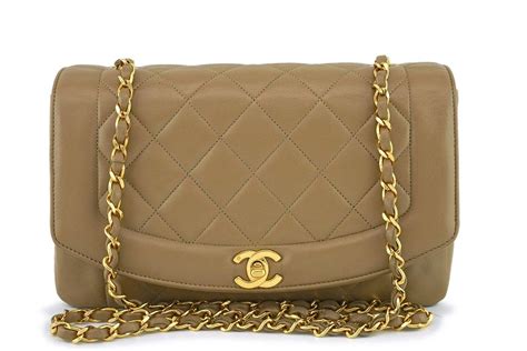 chanel diana bag beige medium|Chanel Diana Bags .